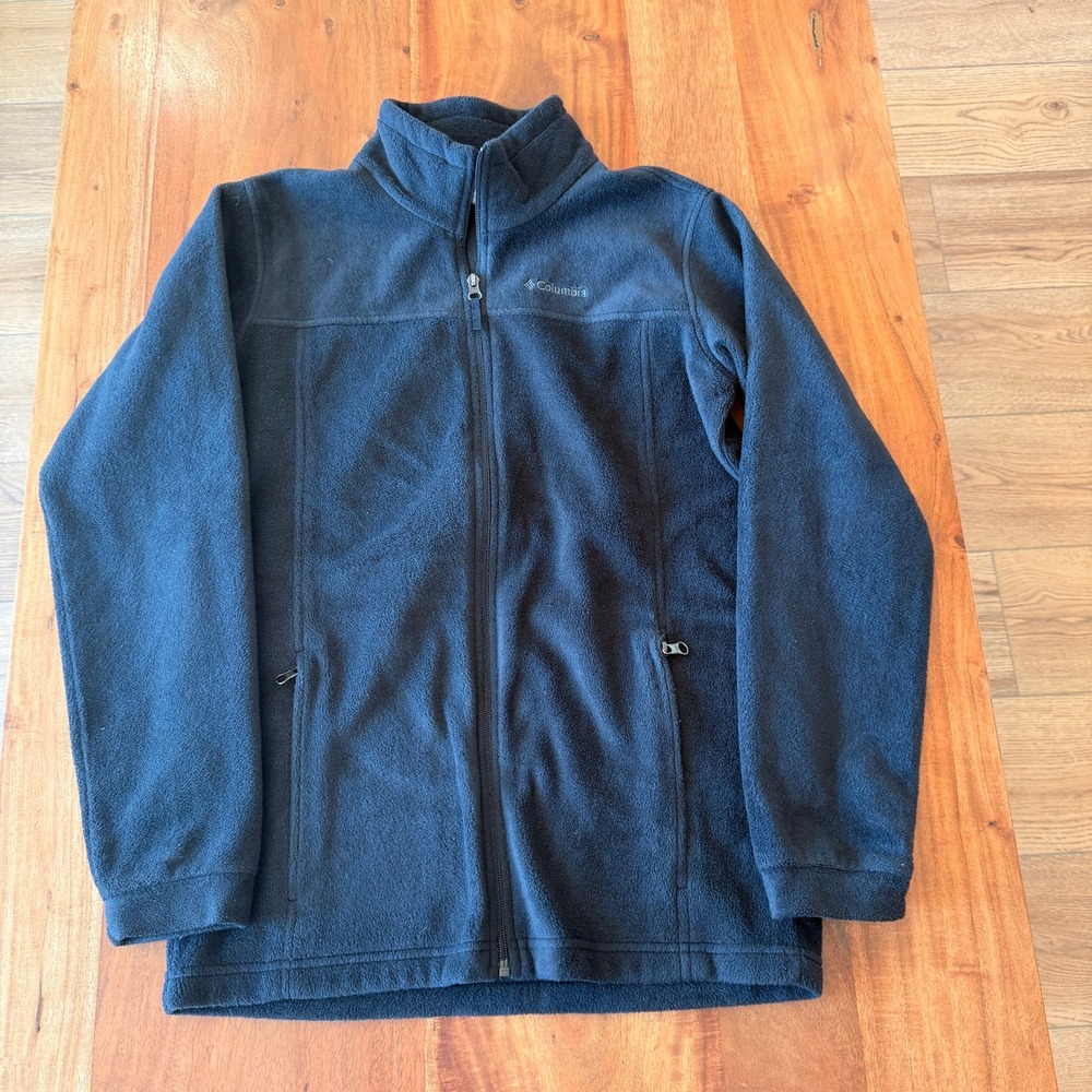 Columbia Kids Black Fleece Full Zip Jacket Size XL